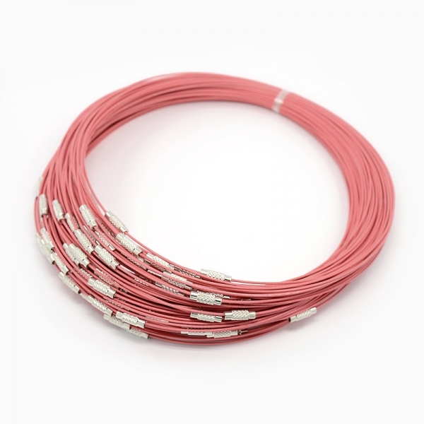 Steel Wire Necklace Cord, orange