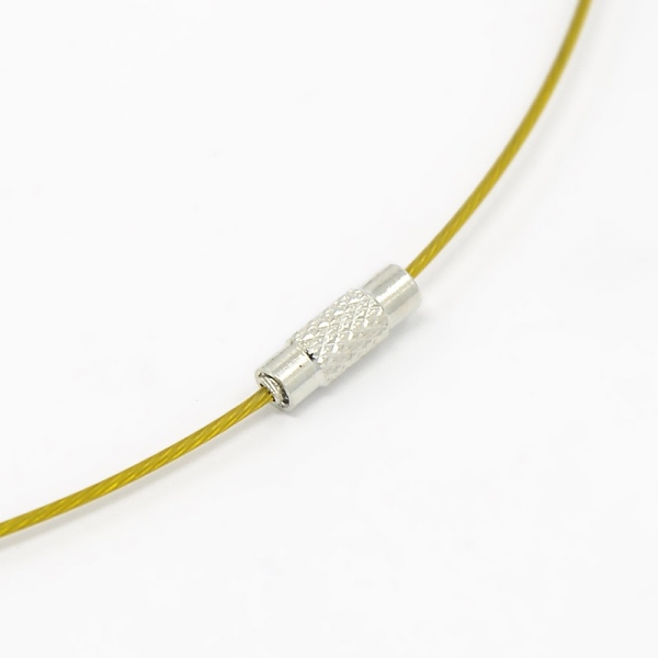 Steel Wire Necklace Cord, Gold