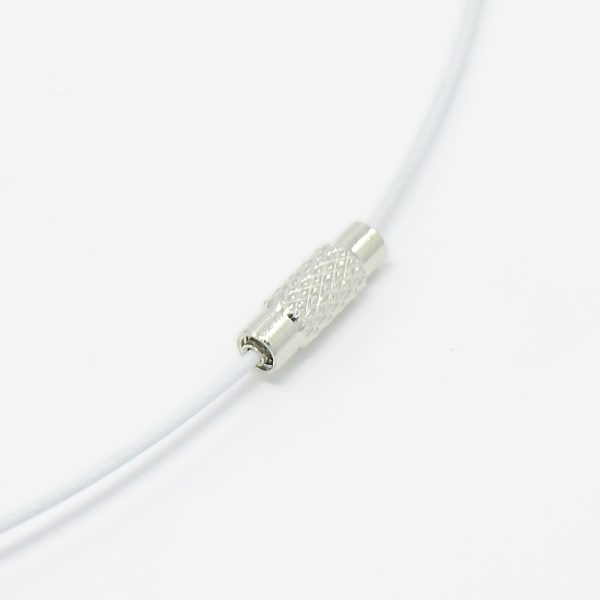 Steel Wire Necklace Cord, white