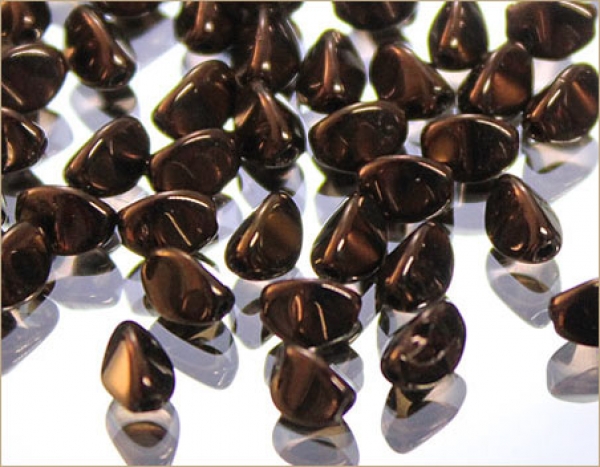 Pinch Beads 5x3 mm, Jet Bronze