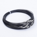 Steel Wire Necklace Cord, Black