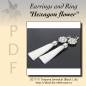 Preview: Tutorial earrings and ring "Hexagon flower"