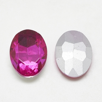 Oval 18x13mm, Fuchsia