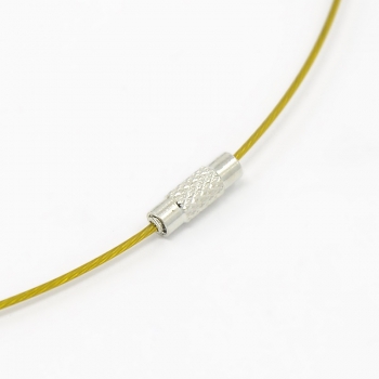 Steel Wire Necklace Cord, Gold