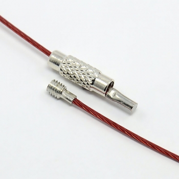 Steel Wire Necklace Cord, Dark Red