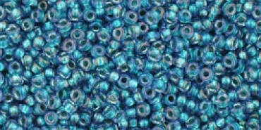 TR-15-274 Inside-Color Rainbow Crystal/Green Teal-Lined, 5g
