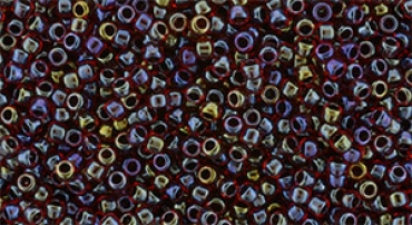 TR-15-400 Inside-Color Rainbow Ruby/Jet-Lined, 5g