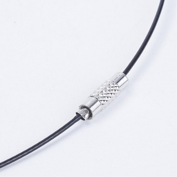 Steel Wire Necklace Cord, Black
