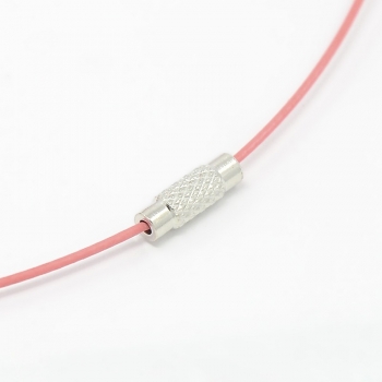 Steel Wire Necklace Cord, orange