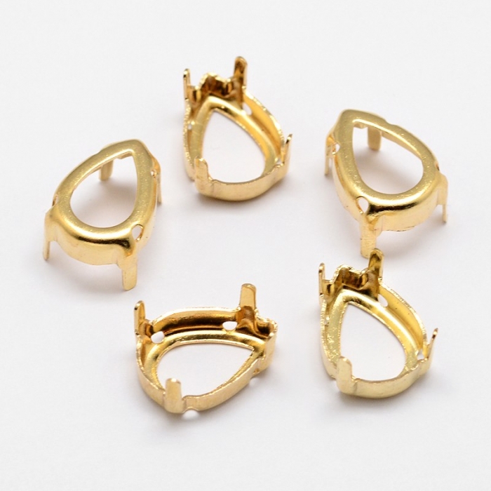 Fassung for Tropfen 18x13mm, Gold