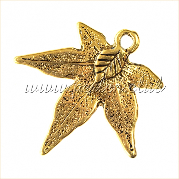 Leaf, Antique gold