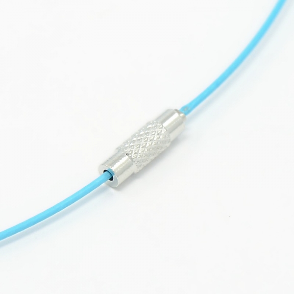 Steel Wire Necklace Cord, light blue
