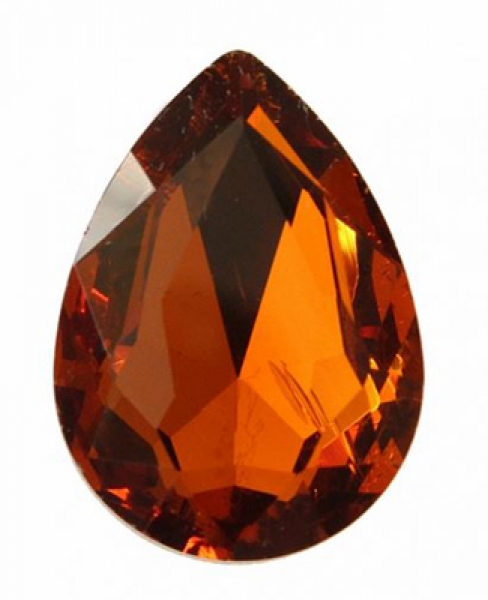 Drops 14x10mm, Crystal copper