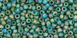 TR-11-179F Transparent-Rainbow-Frosted Green Emerald, 10g
