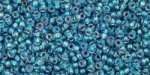 TR-15-274 Inside-Color Rainbow Crystal/Green Teal-Lined, 5g